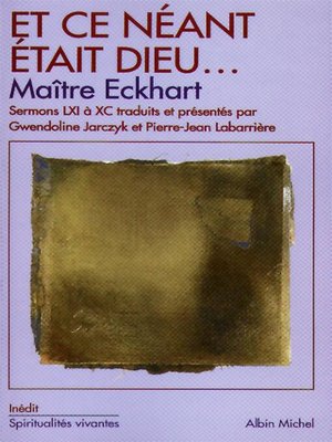 cover image of Et ce néant était Dieu...